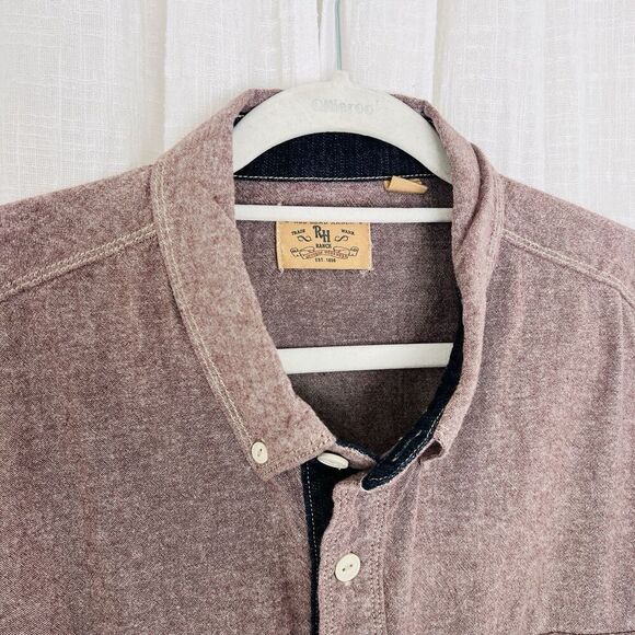 Red Head Ranch Reddish Brown Button Down Collared Shirt Mens Size 2XL - Picture 2 of 11